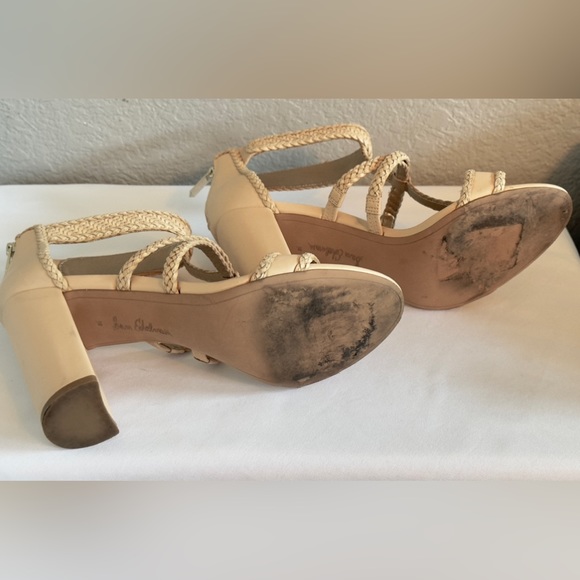 Sam Edelman “Yordana” Gladiator Caged Block Heels - Tan/Beige - Size 10 - Picture 9 of 12